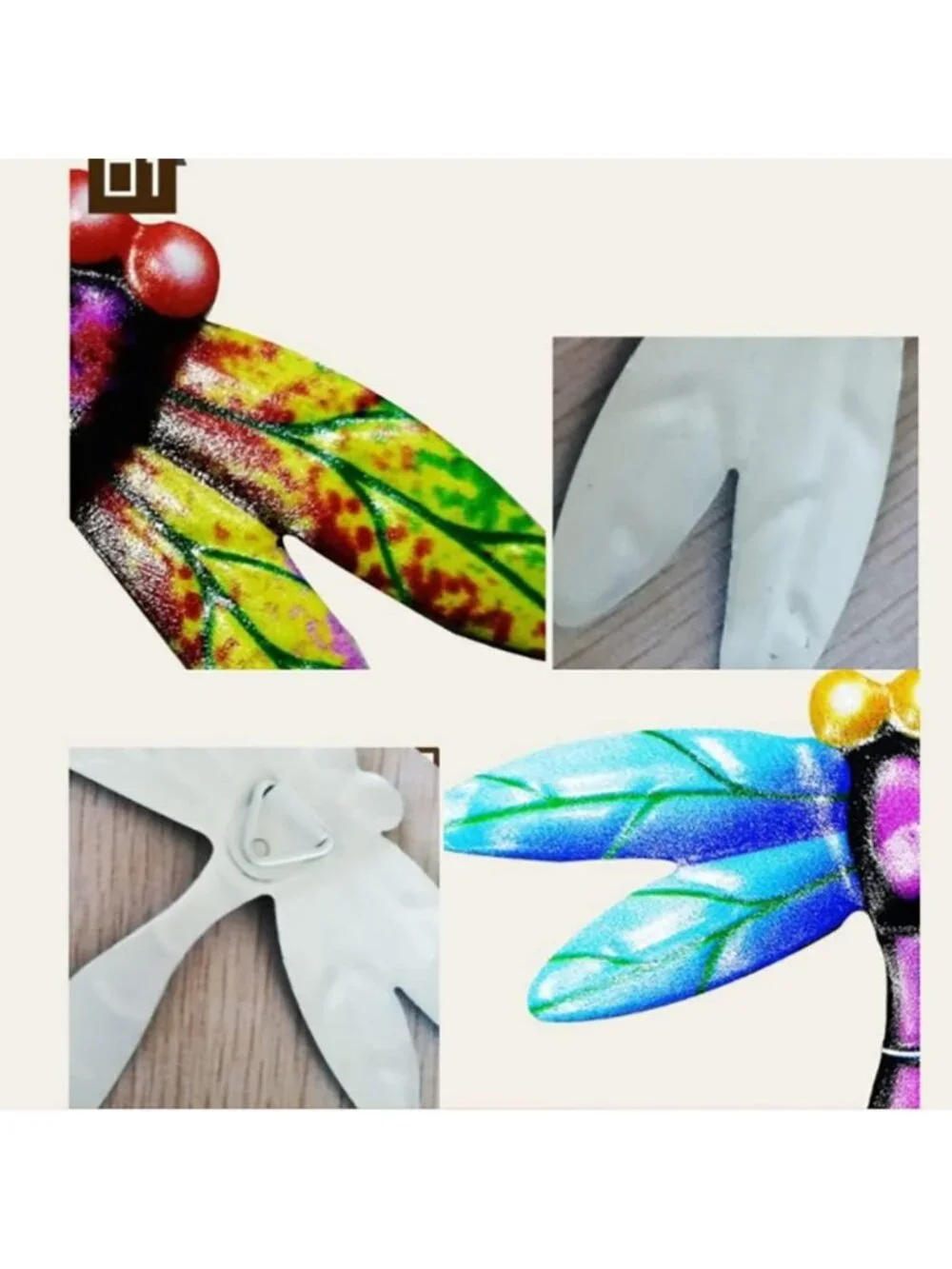 8PCS Metal Dragonfly Wall Art Decor - Outdoor Sculpture for Garden, Patio